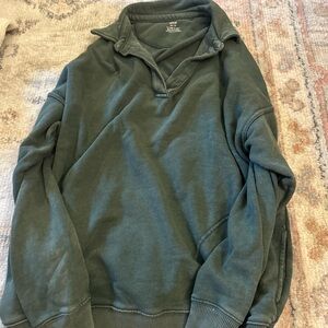 Oversized green crewneck